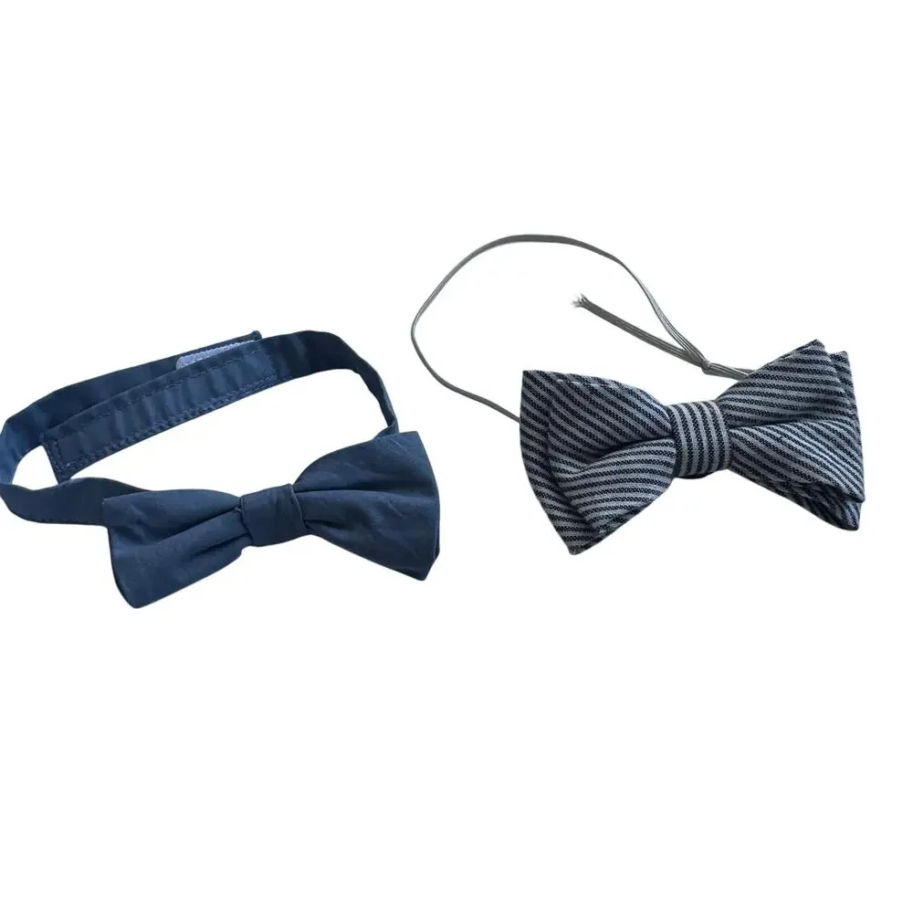 Grey Bow Tie Bundle - Velcro and Elastic Tie Closure